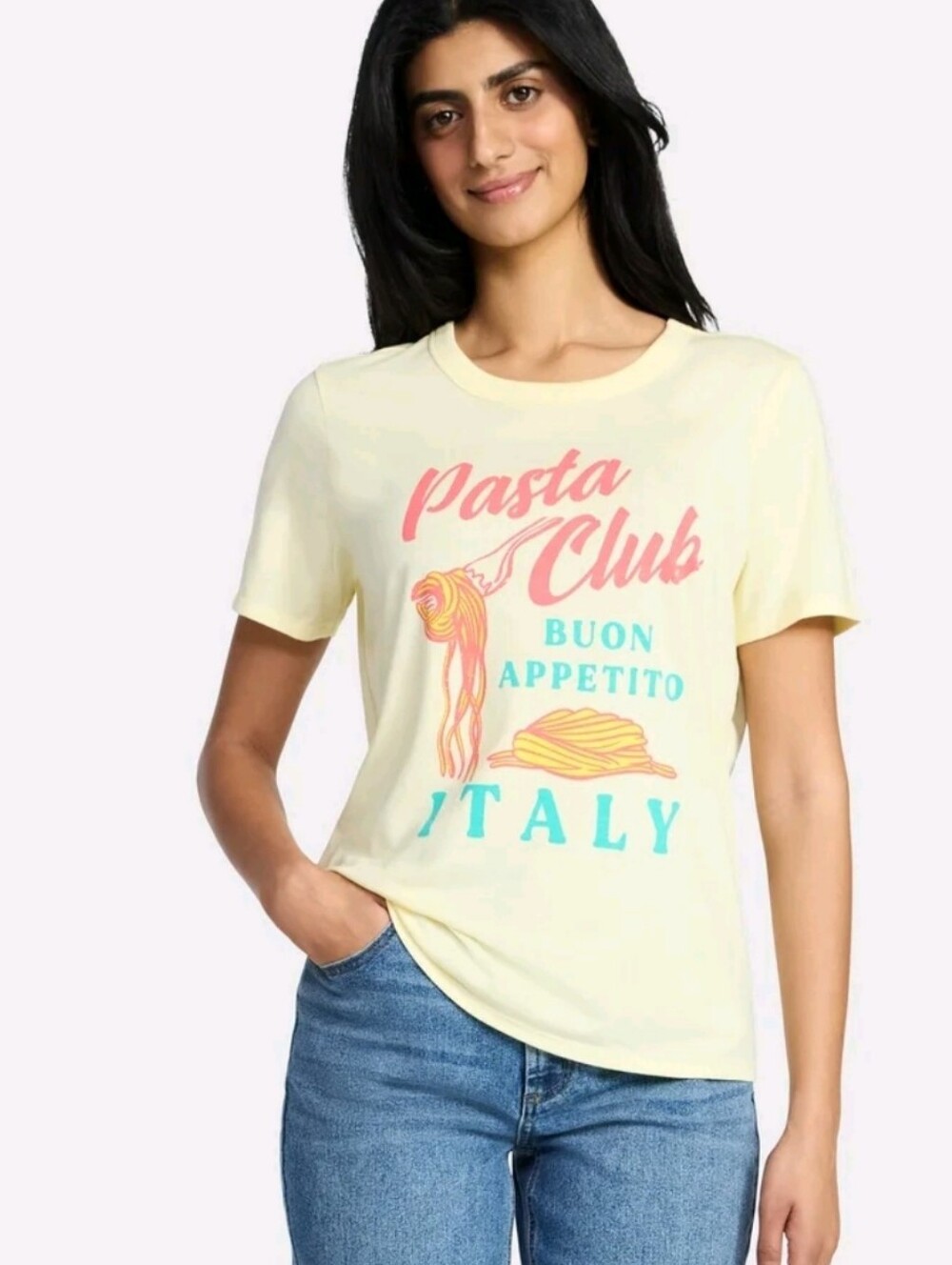 Pasta Club Graphic Tee - Lt. Yellow